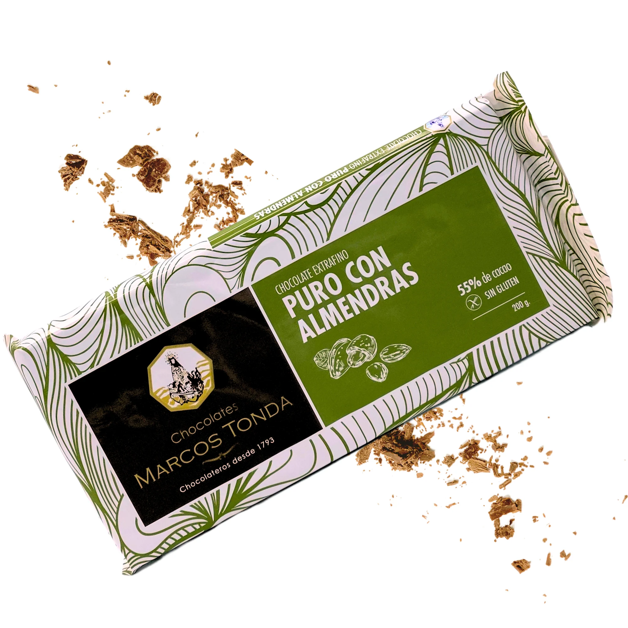 CHOCOLATE EXTRAFINO PURO C/ALMENDRAS 200 G – PACK 3 - Imagen 2