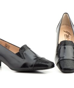 Zapatos Mujer Piel Negro Tacón