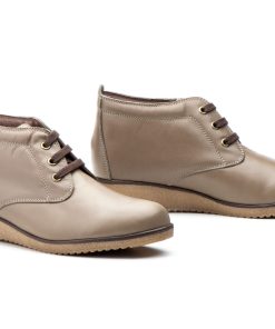 Alternative view of Botín Mujer Piel Cordones