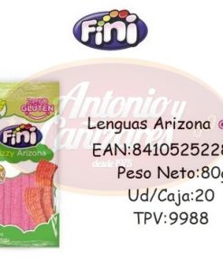 Alternative view of Lenguas Arizona Zero  – Bolsas de 80g – Marca Fini – 20 Unidades