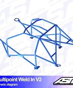 Alternative view of ARCO DE SEGURIDAD NISSAN SILVIA (S13) 3-DOORS HATCHBACK MULTIPOINT WELD IN V2