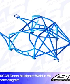 Alternative view of ARCO DE SEGURIDAD NISSAN SILVIA (S13) 3-DOORS HATCHBACK MULTIPOINT WELD IN V5 NASCAR-DOOR PARA DRIFT